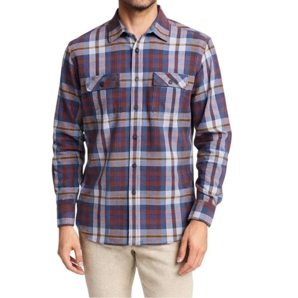 Tommy Bahama Modern Fit Button Up Size Large Long Sleeve‎ Colorful Plaid Shirt